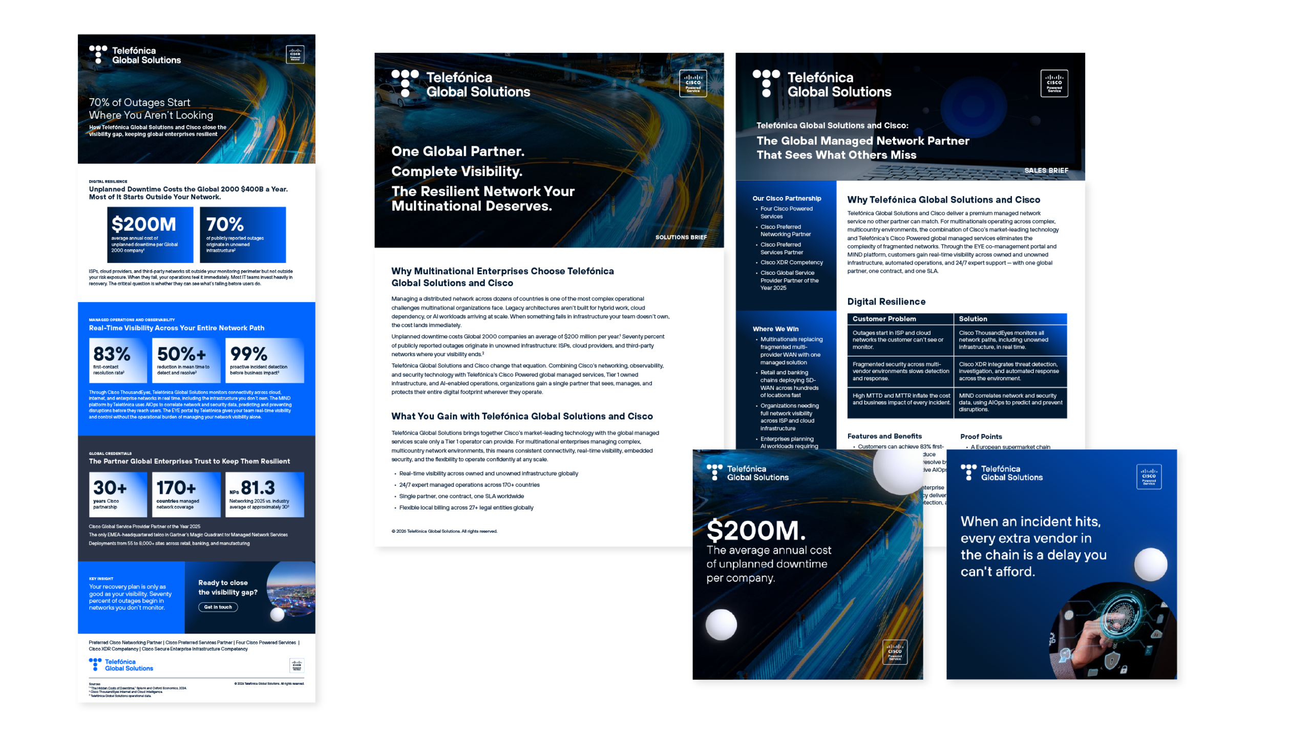 Infographic, Sales & Solutions briefs, Social posts, Telefónfica