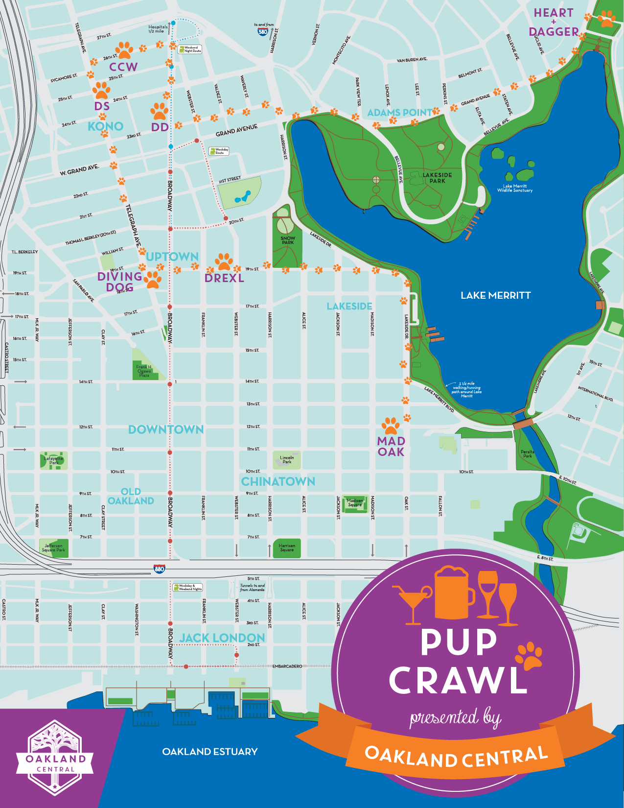 Pup crawl map