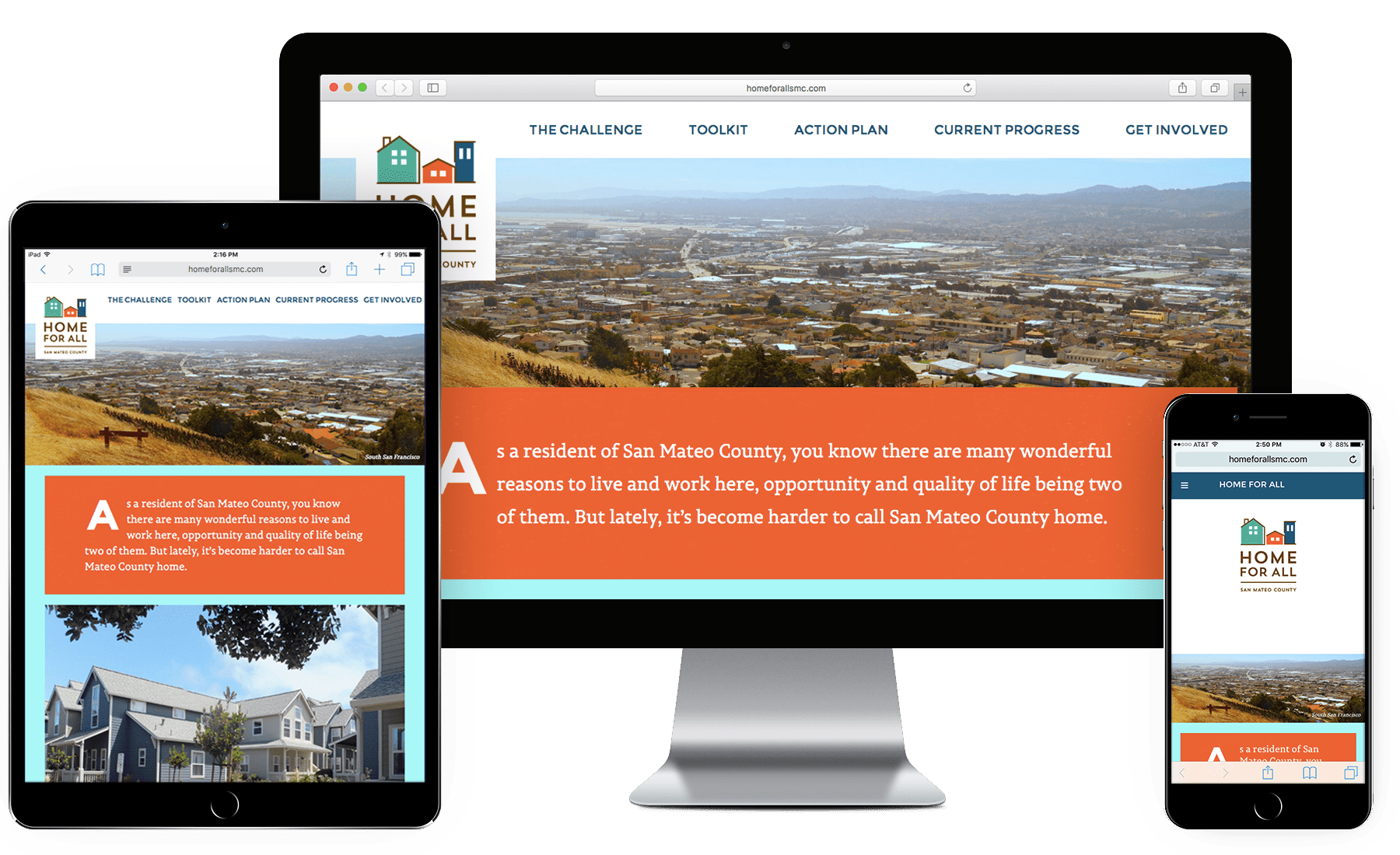 Home for All web design