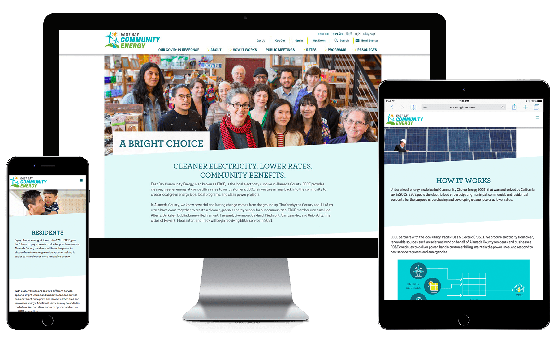 web design & development, East Bay Clean Energy