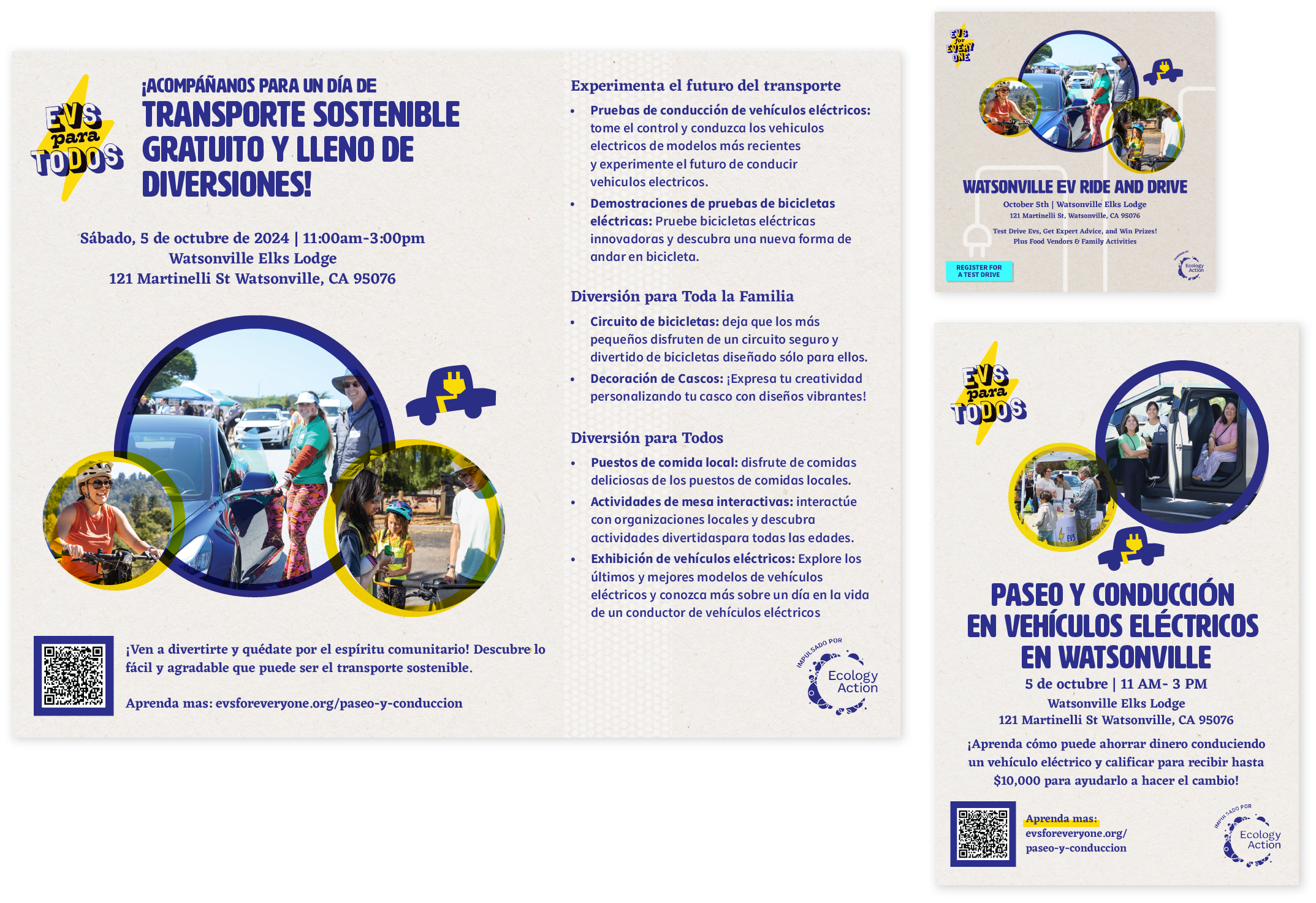 Event fliers and social media post