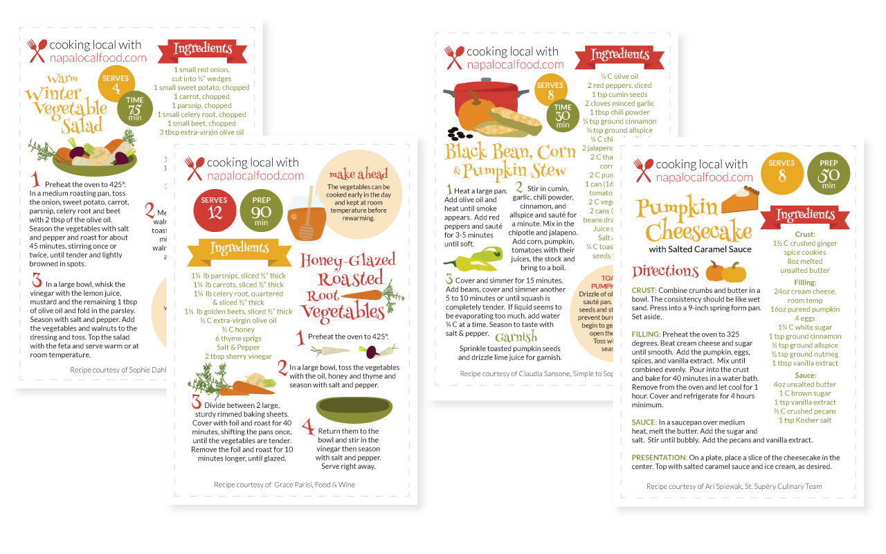 Holiday recipe cards