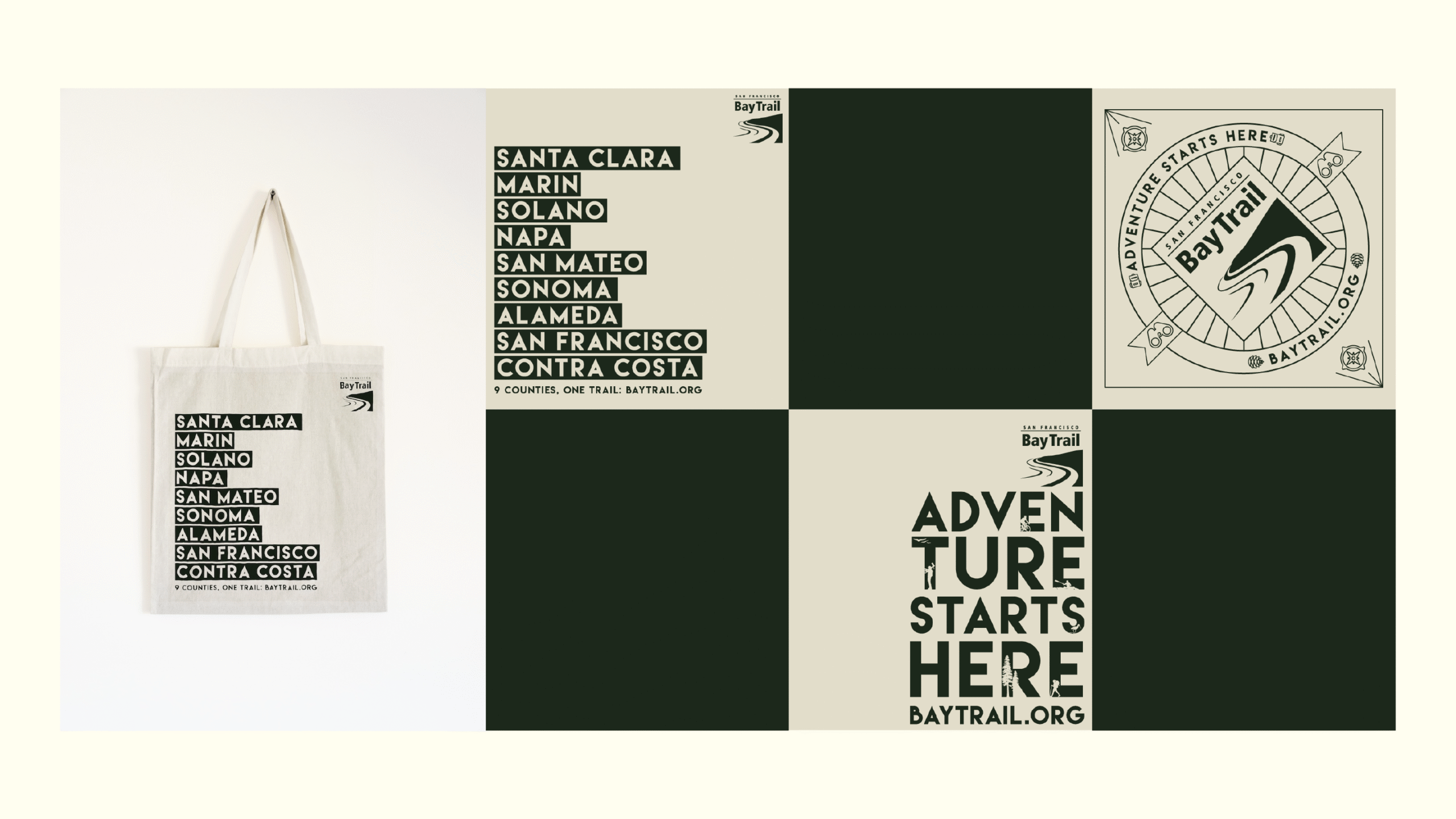 Tote bag designs, Bay Trail